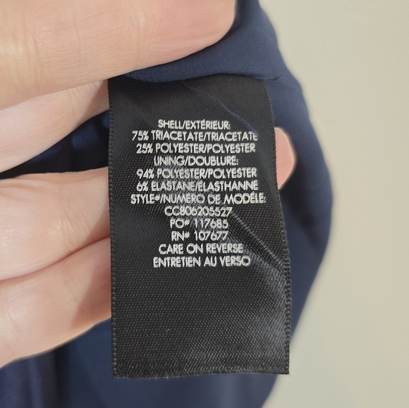 Alice + Olivia Dion Ruched Midi Slip Sun Dress Navy Blue 4 Sundress - Picture 8 of 9